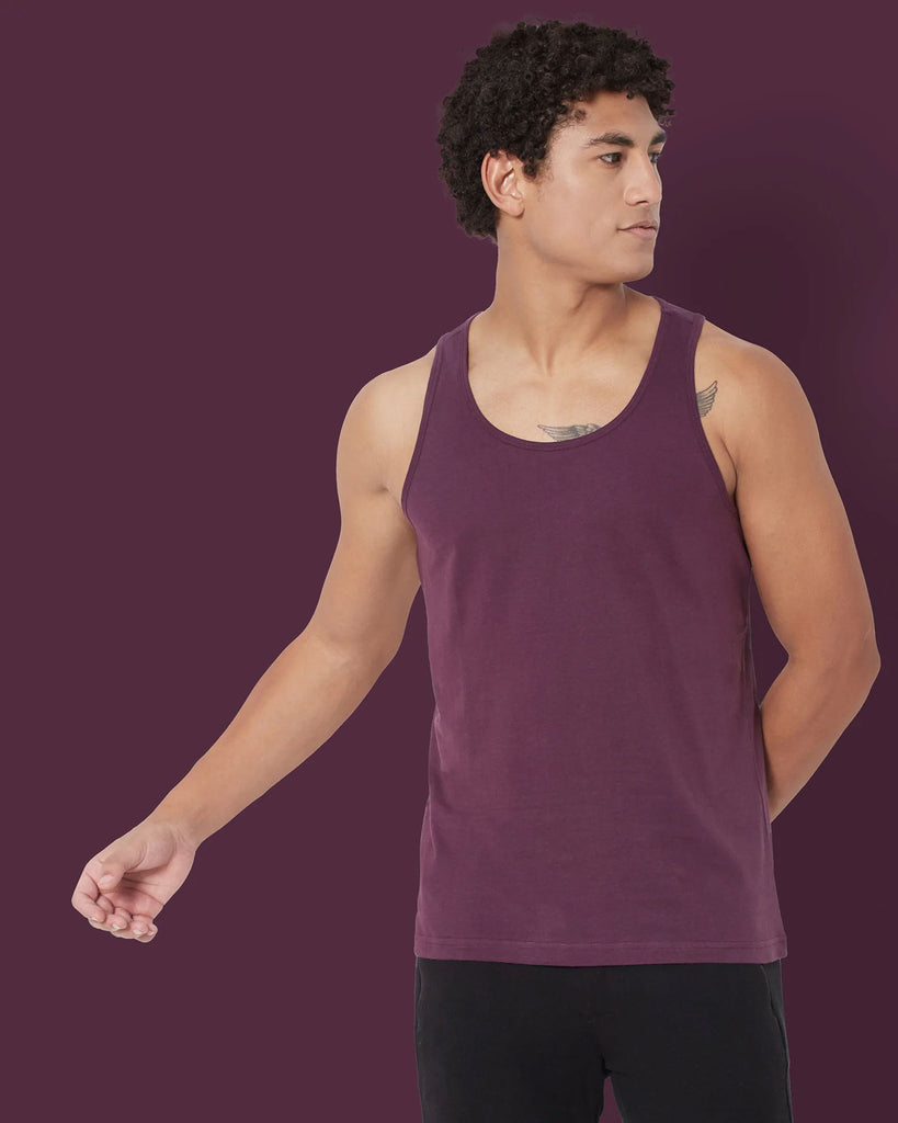 Melangebox Tank Top: Wine