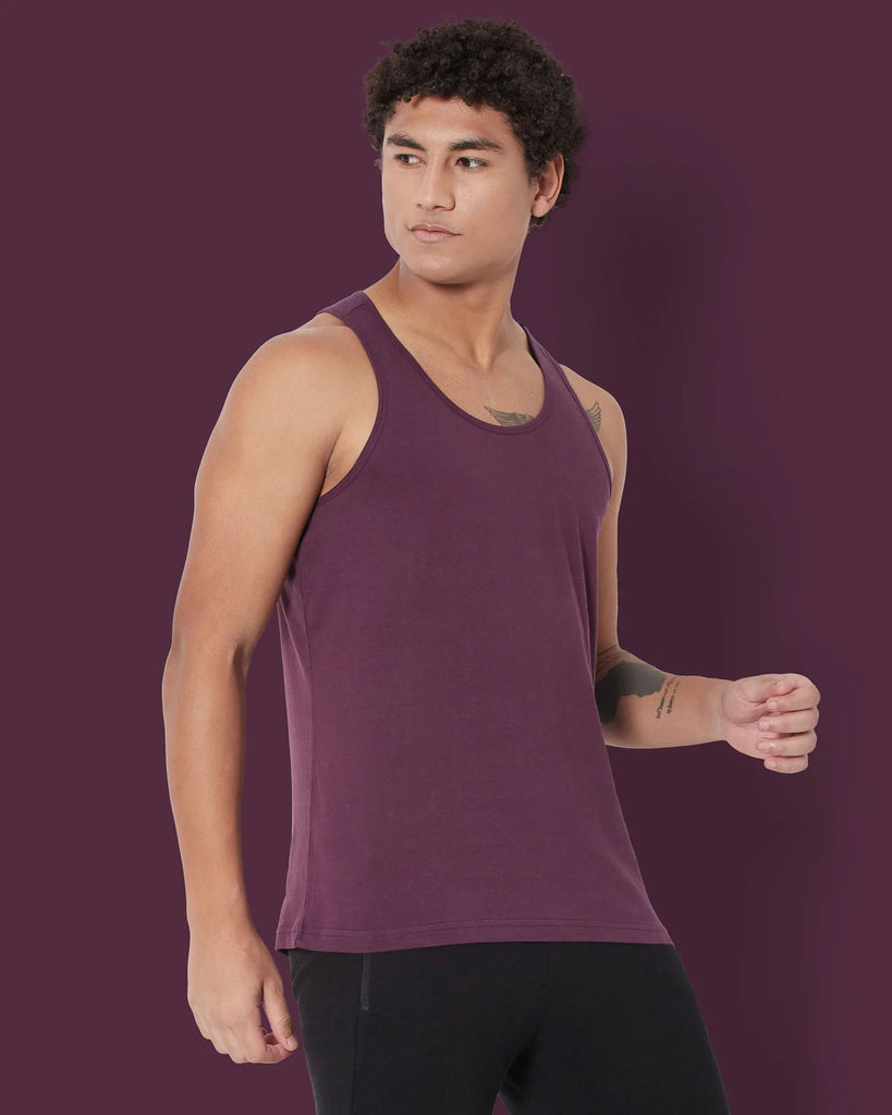 Melangebox Tank Top: Wine