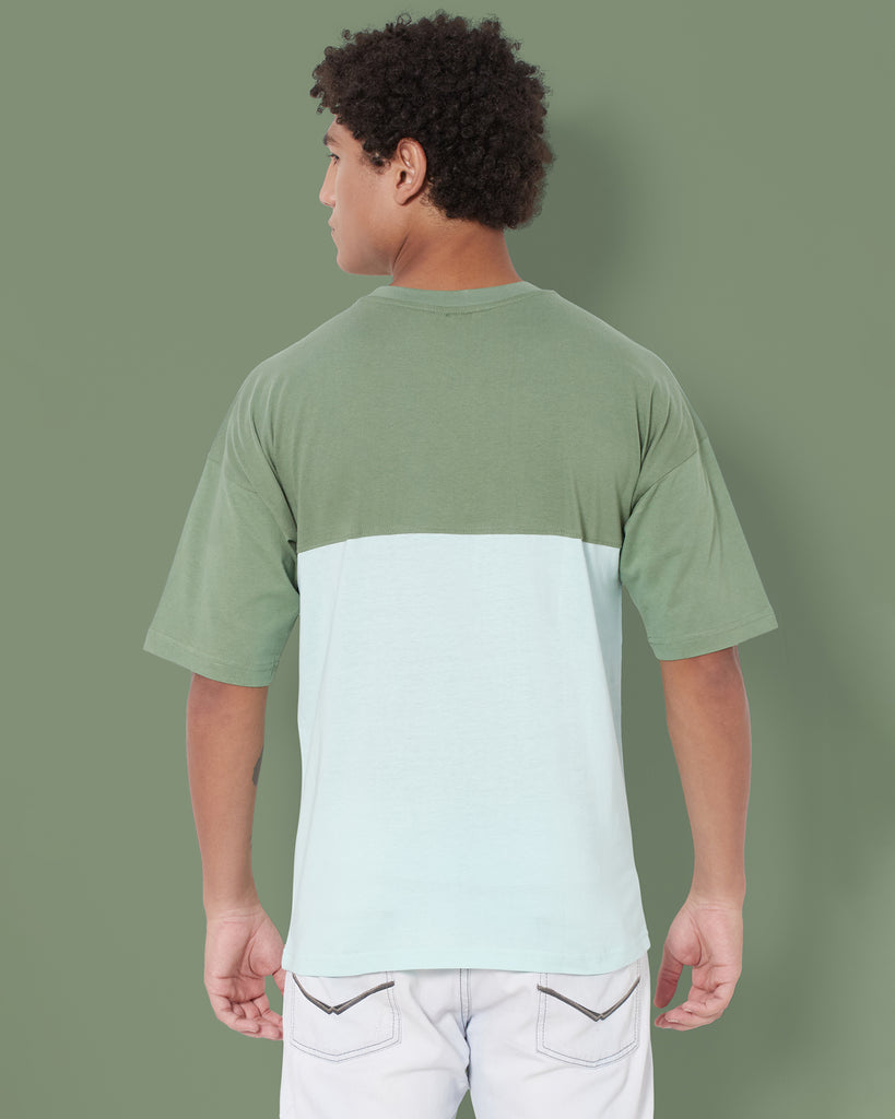 Melangebox Dropshoulder Crew Neck: Urban Forest