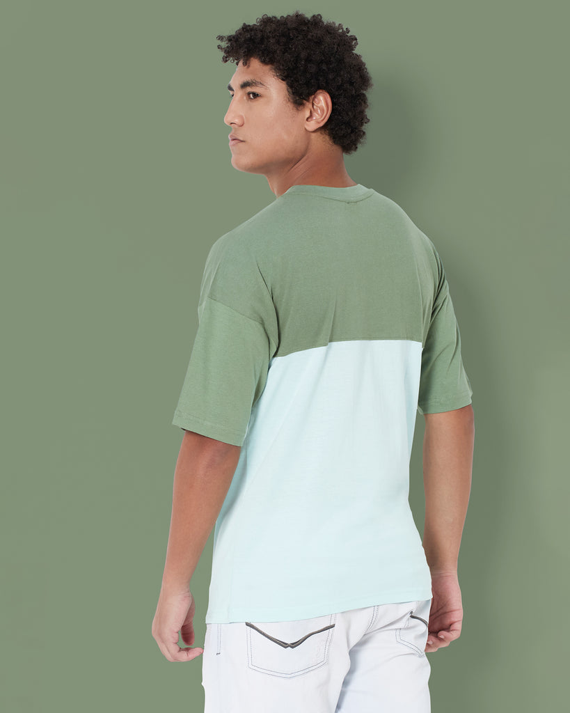 Melangebox Dropshoulder Crew Neck: Urban Forest