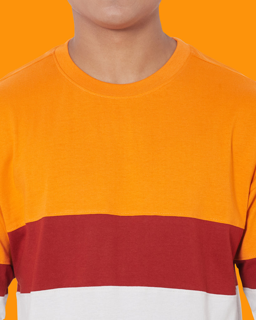 Melangebox Dropshoulder Crew Neck: Sunset Saga