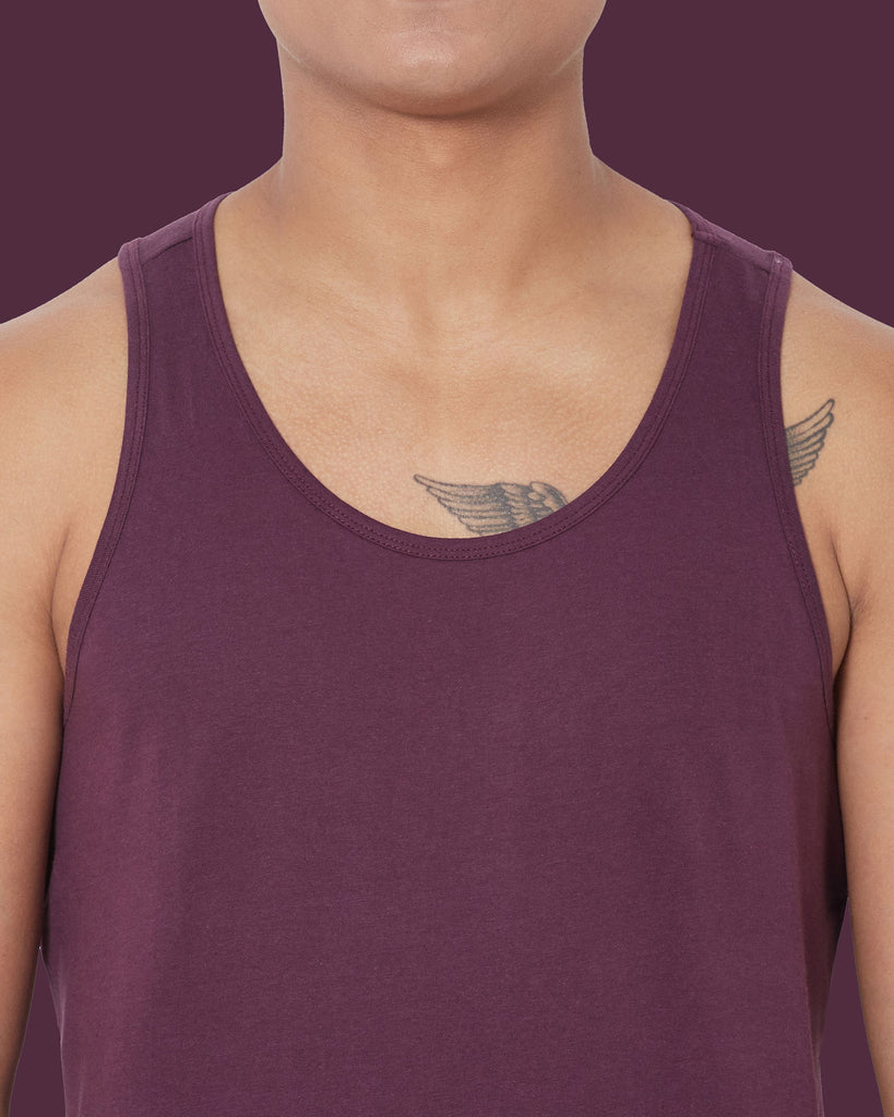 Melangebox Tank Top: Wine