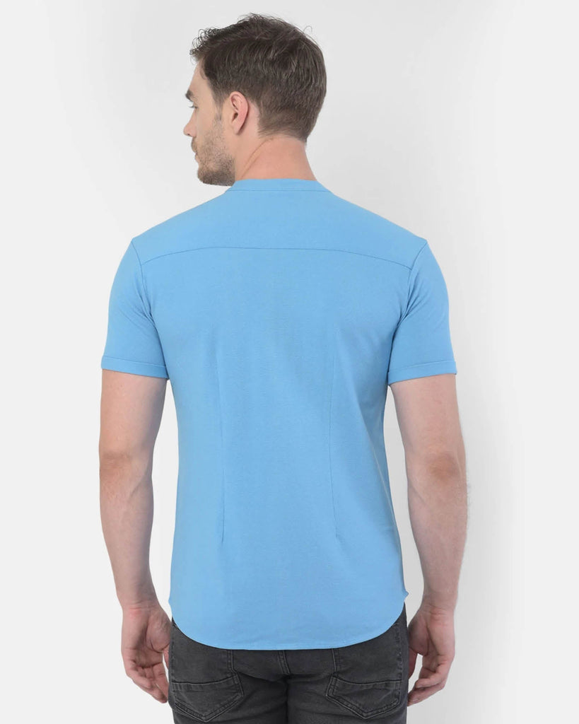 Melangebox Melange Original Pique Shirt: Light Sky Blue