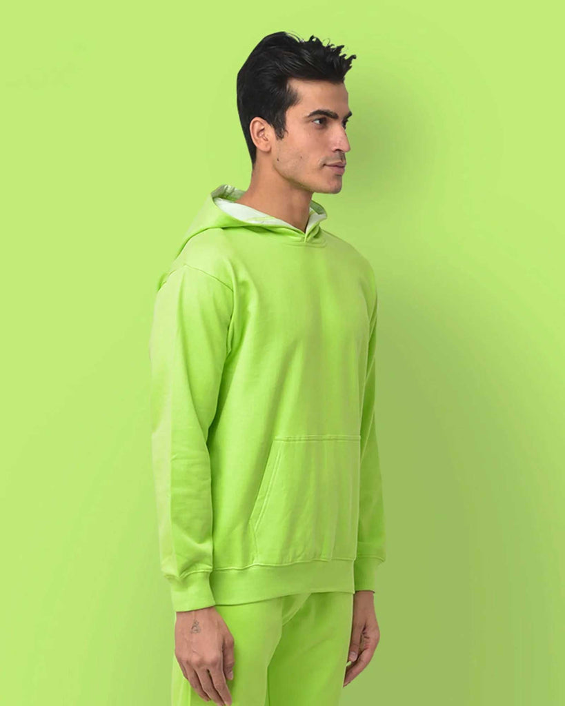 Melangebox Classic Hoodie: Neon Green