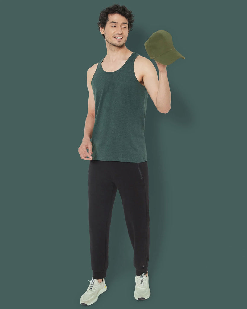 Melangebox Tank Top: Avocado Melange