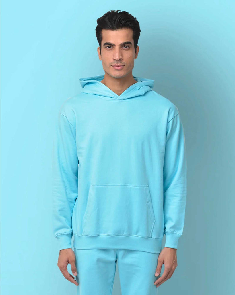 Melangebox Classic Hoodie: Aqua Blue