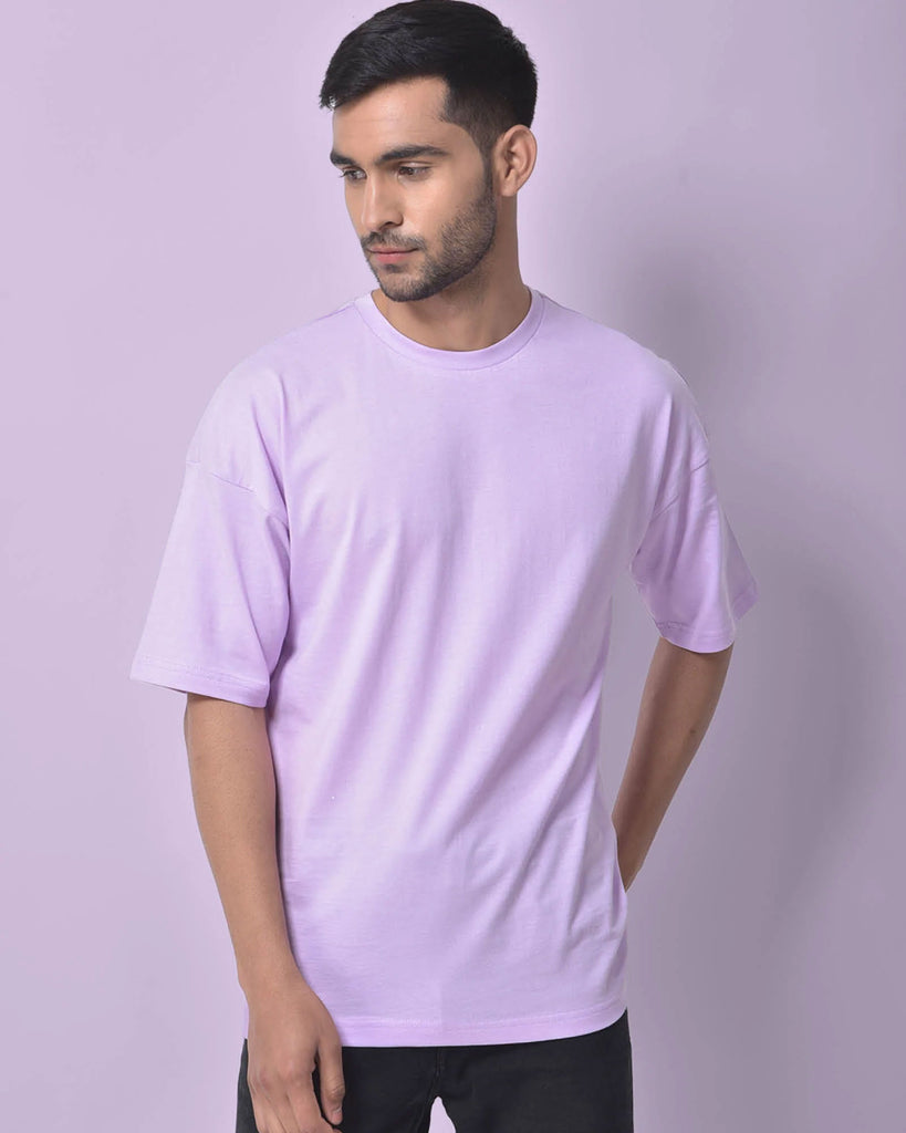 Melangebox Dropshoulder Crew Neck: Mauve Purple