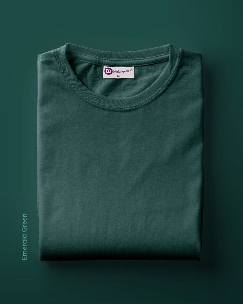 Melangebox Full Sleeves Crew Neck: Emerald Green