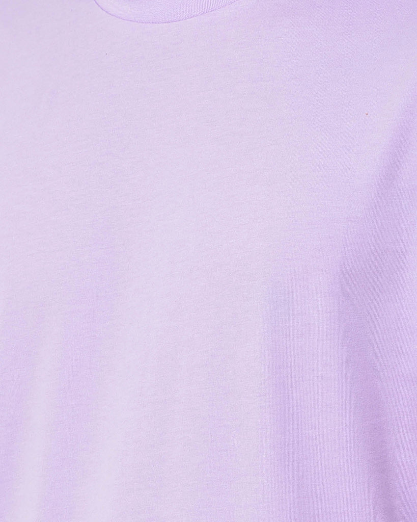 Melangebox Dropshoulder Crew Neck: Mauve Purple