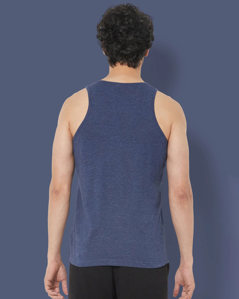 Melangebox Tank Top: Navy Melange