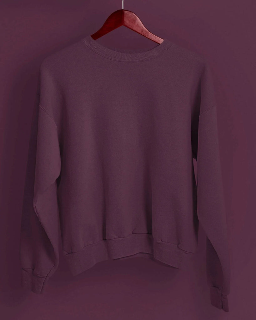 Melangebox Drop Shoulder Sweatshirt: Wine