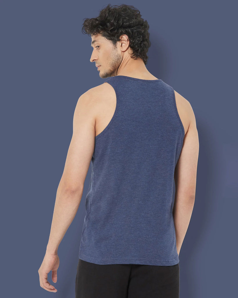 Melangebox Tank Top: Navy Melange