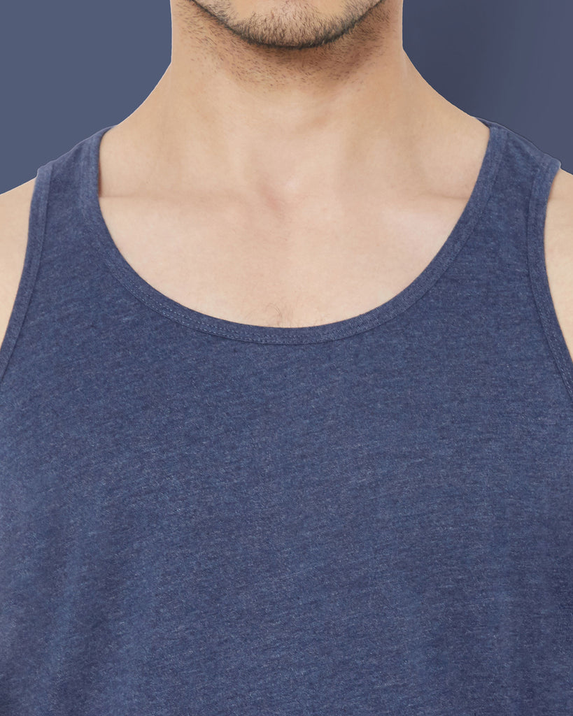 Melangebox Tank Top: Navy Melange