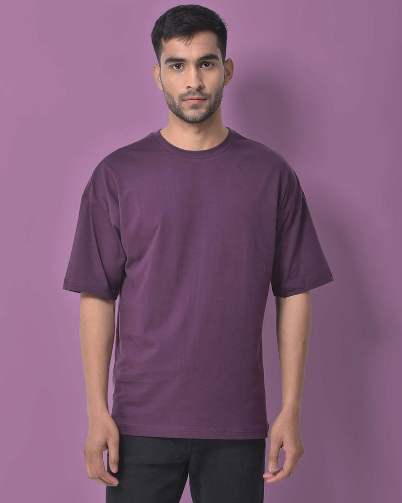 Melangebox Dropshoulder Crew Neck: Wine