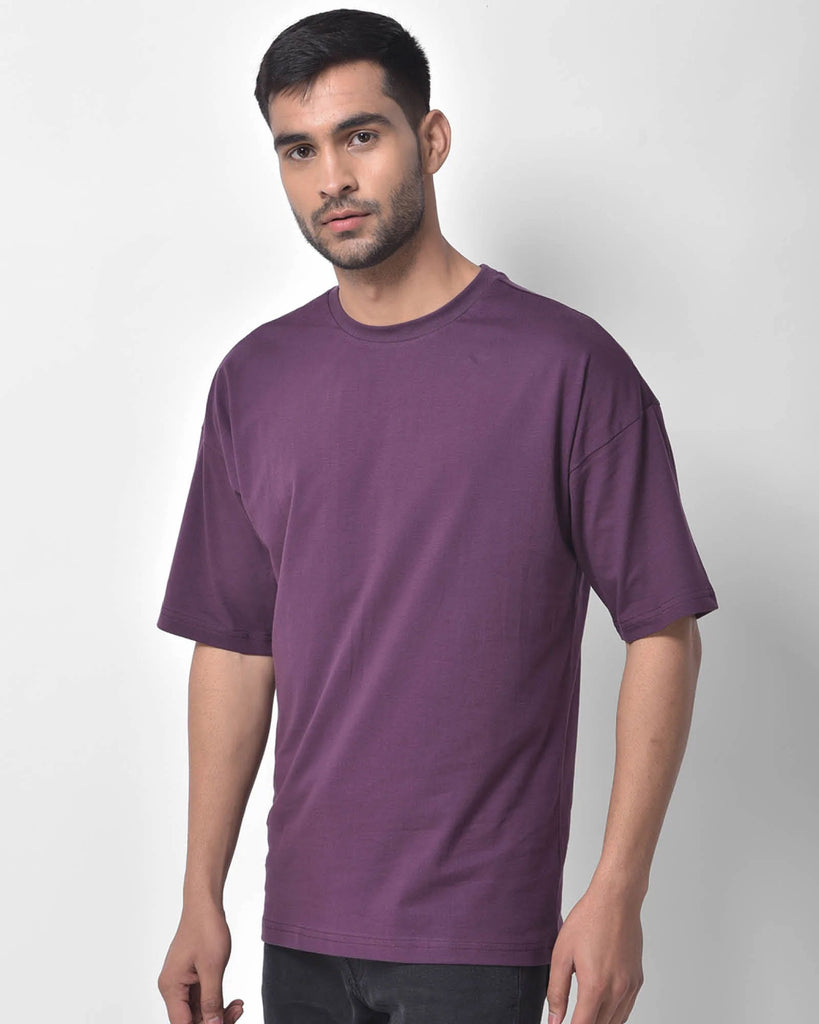 Melangebox Dropshoulder Crew Neck: Wine