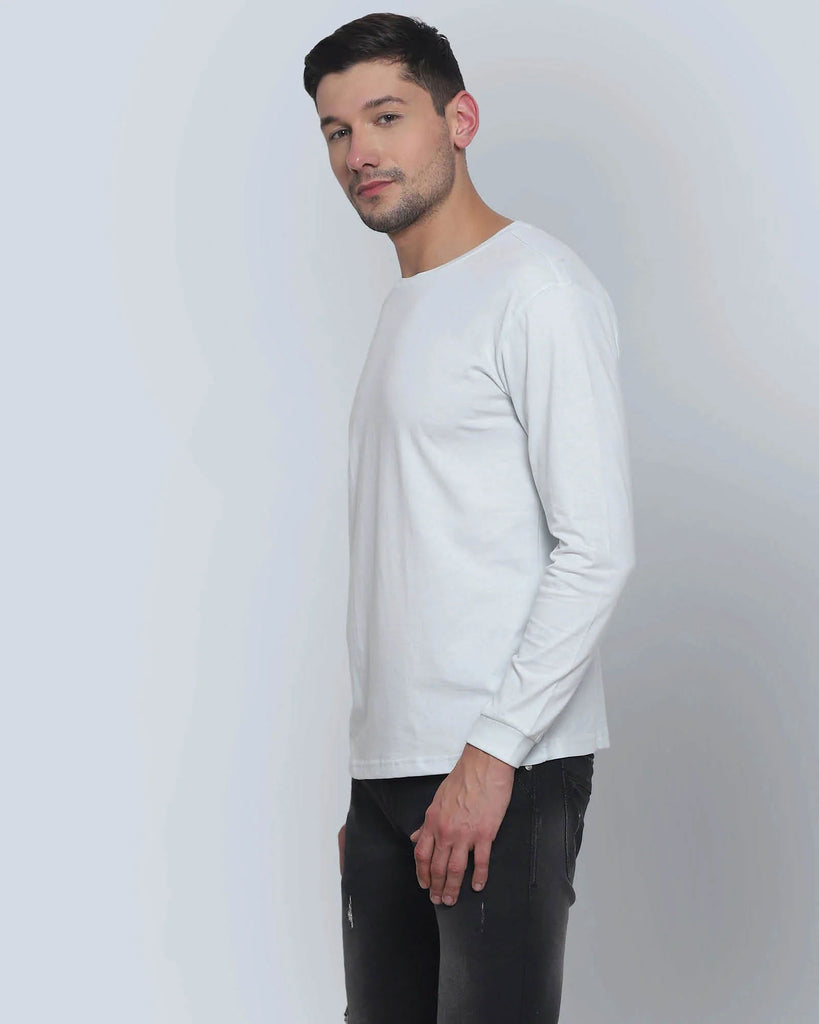 Melangebox Full Sleeves Crew Neck: Morning Mist