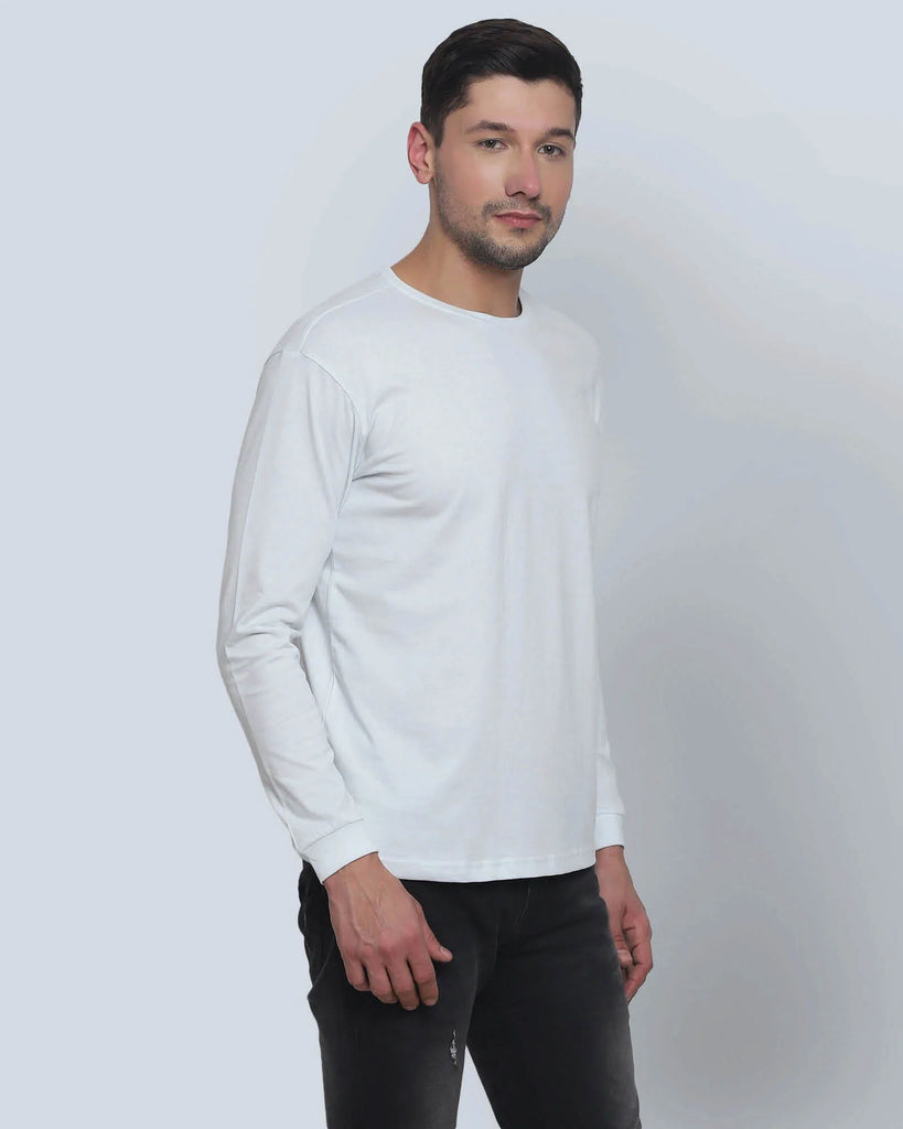 Melangebox Full Sleeves Crew Neck: Morning Mist