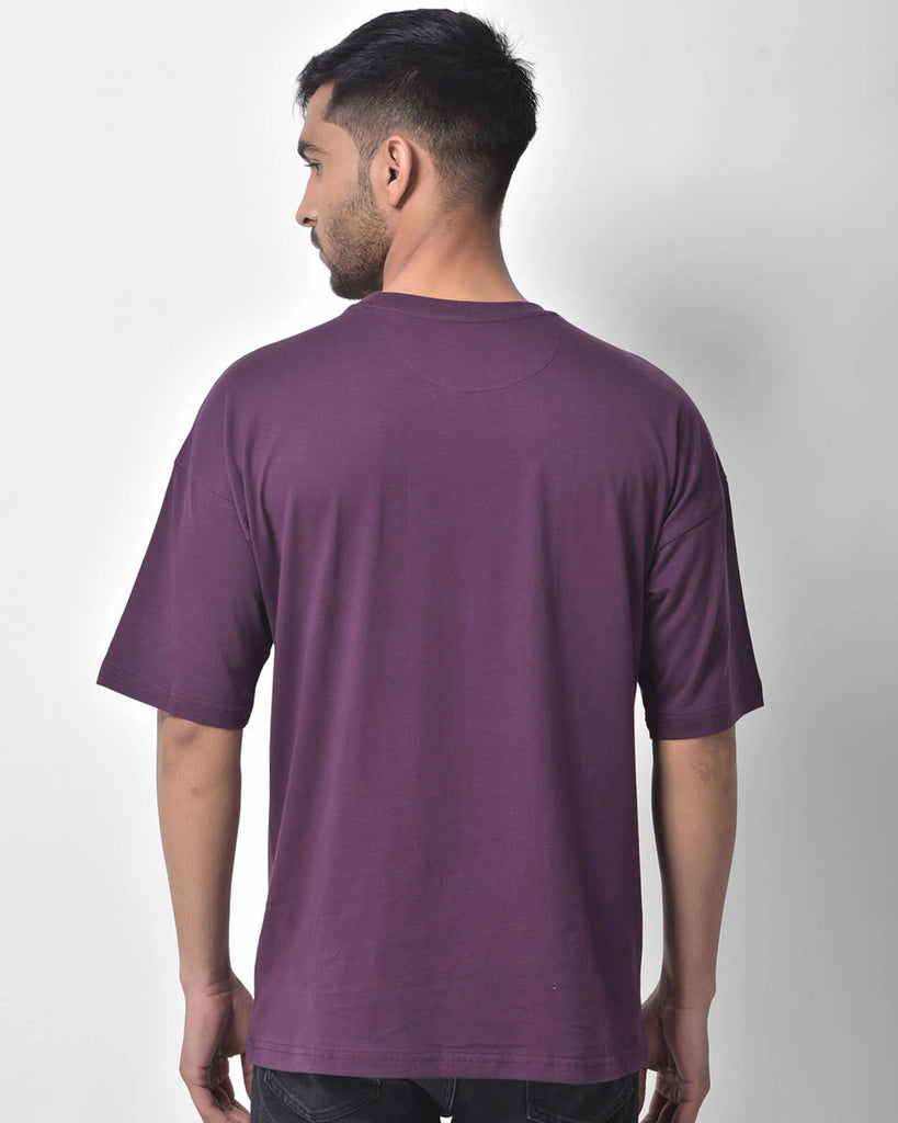 Melangebox Dropshoulder Crew Neck: Wine