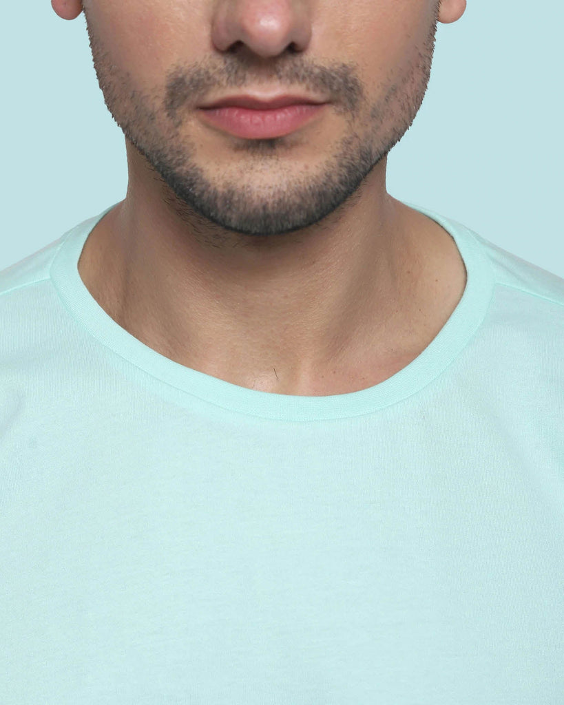 Melangebox Full Sleeves Crew Neck: Pale Green