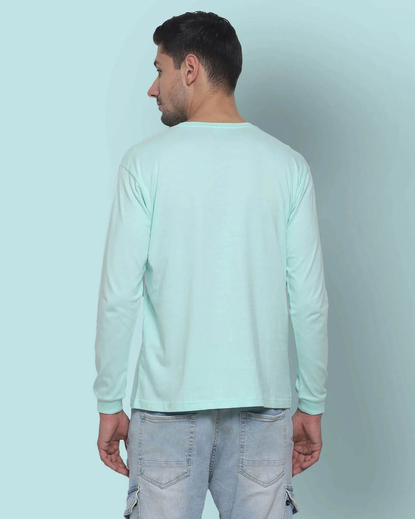 Melangebox Full Sleeves Crew Neck: Pale Green