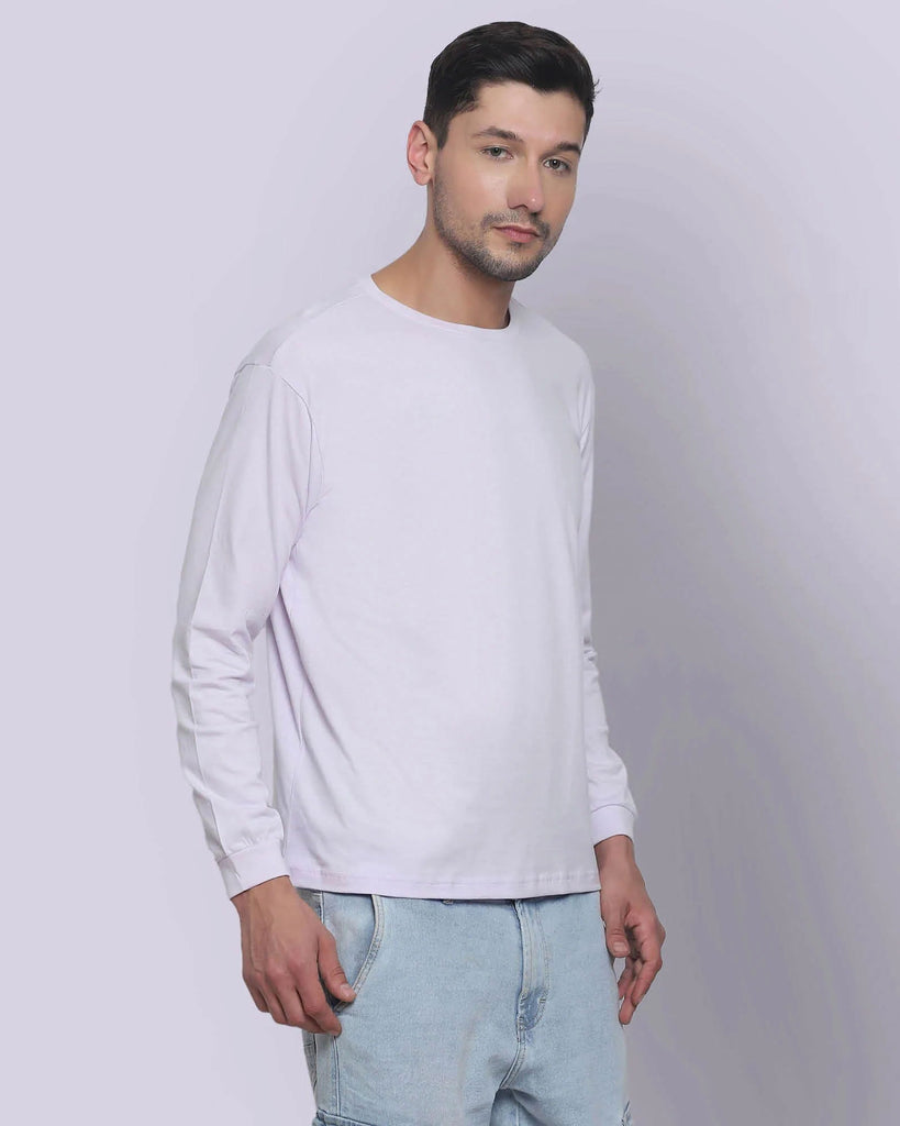 Full Sleeves Crew Neck: Lilac
