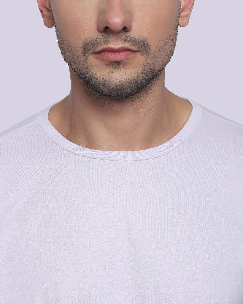 Melangebox Full Sleeves Crew Neck: Lilac