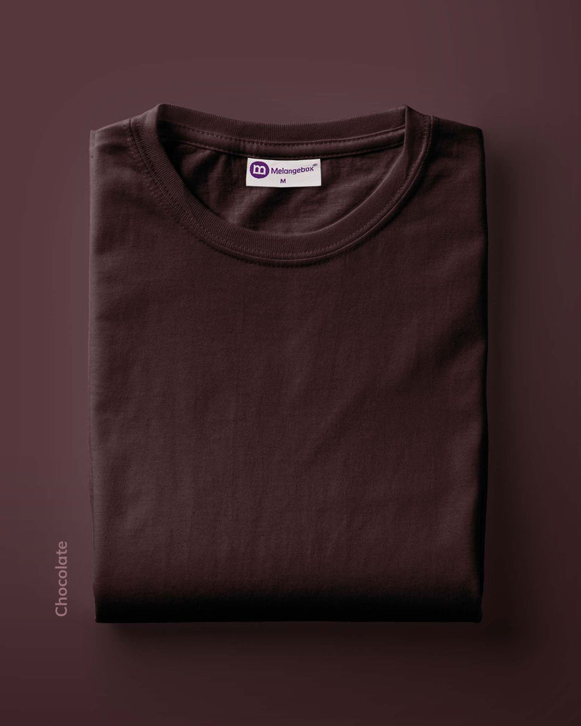 Melangebox Full Sleeves Crew Neck: Chocolate