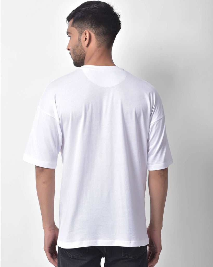 Melangebox Dropshoulder Crew Neck: Classic White