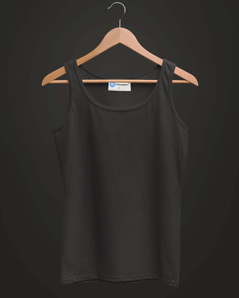 Melangebox Tank Top: Black