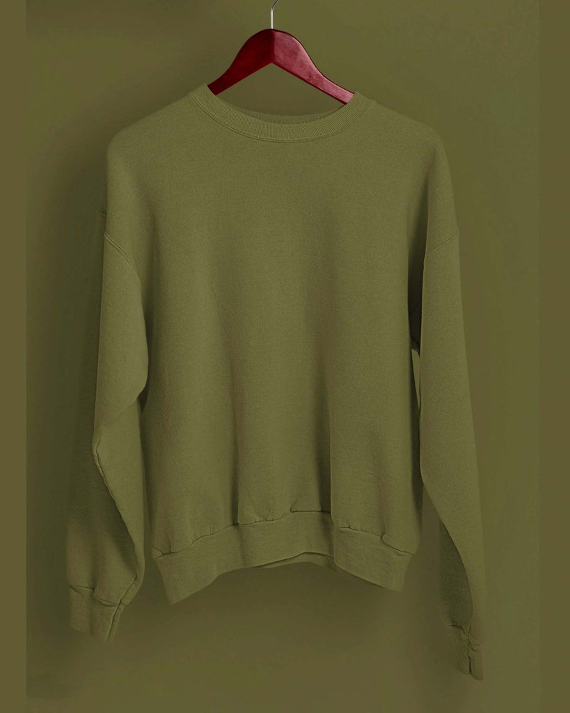 My Man's Drop Shoulder Sweatshirt: The Olive Green