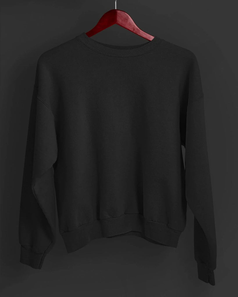 Melangebox Drop Shoulder Sweatshirt: Jett Black