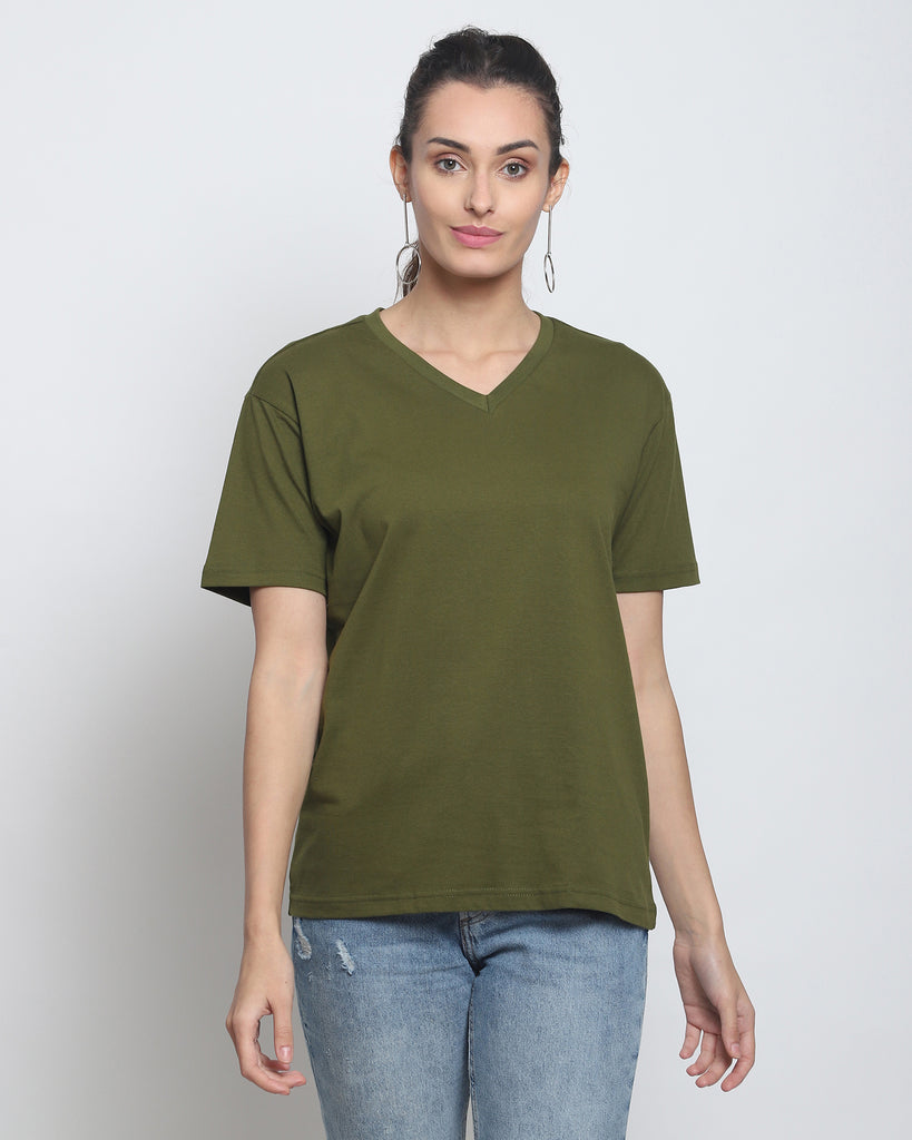 My Man's V Neck: The Olive Green