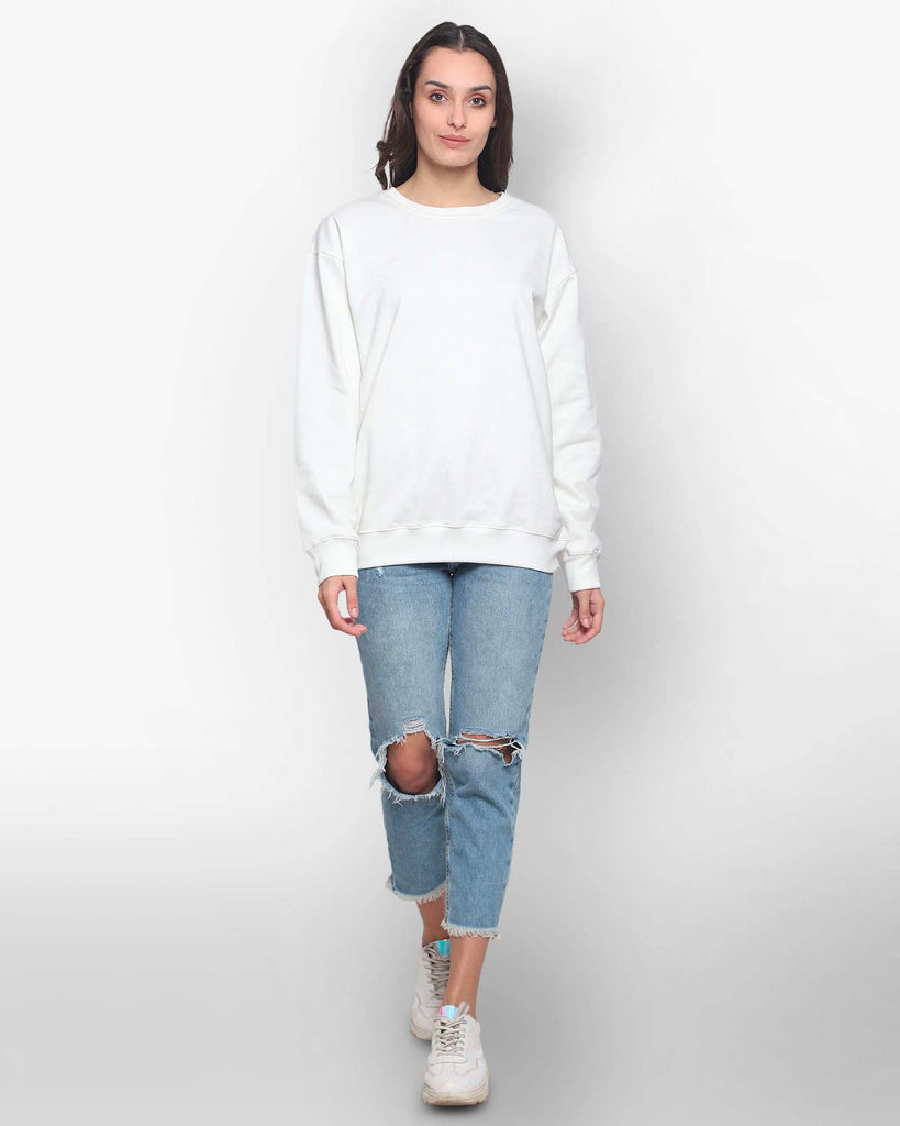 My Man's Drop Shoulder Sweatshirt 2.0: Ivory Cream
