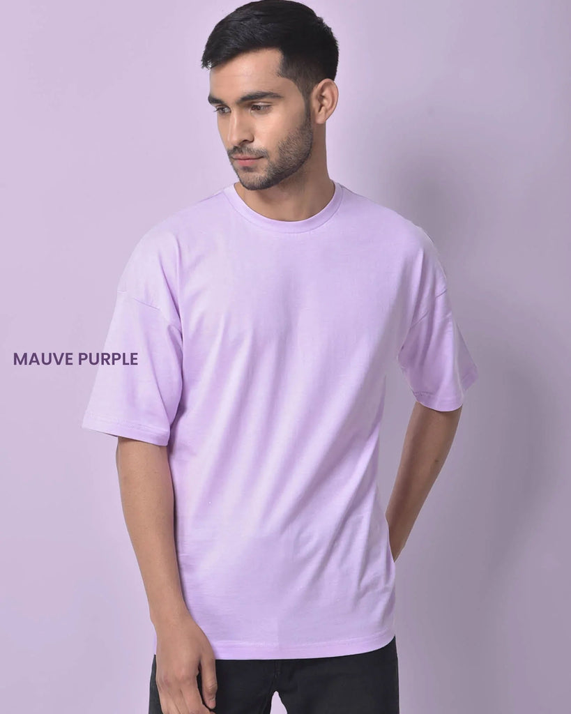 Melangebox Solid Pack of 7: Dropshoulder Crew Neck