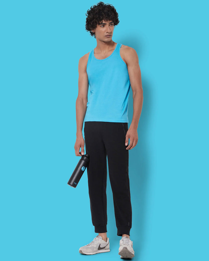 Melangebox Tank Top: Turquoise Blue