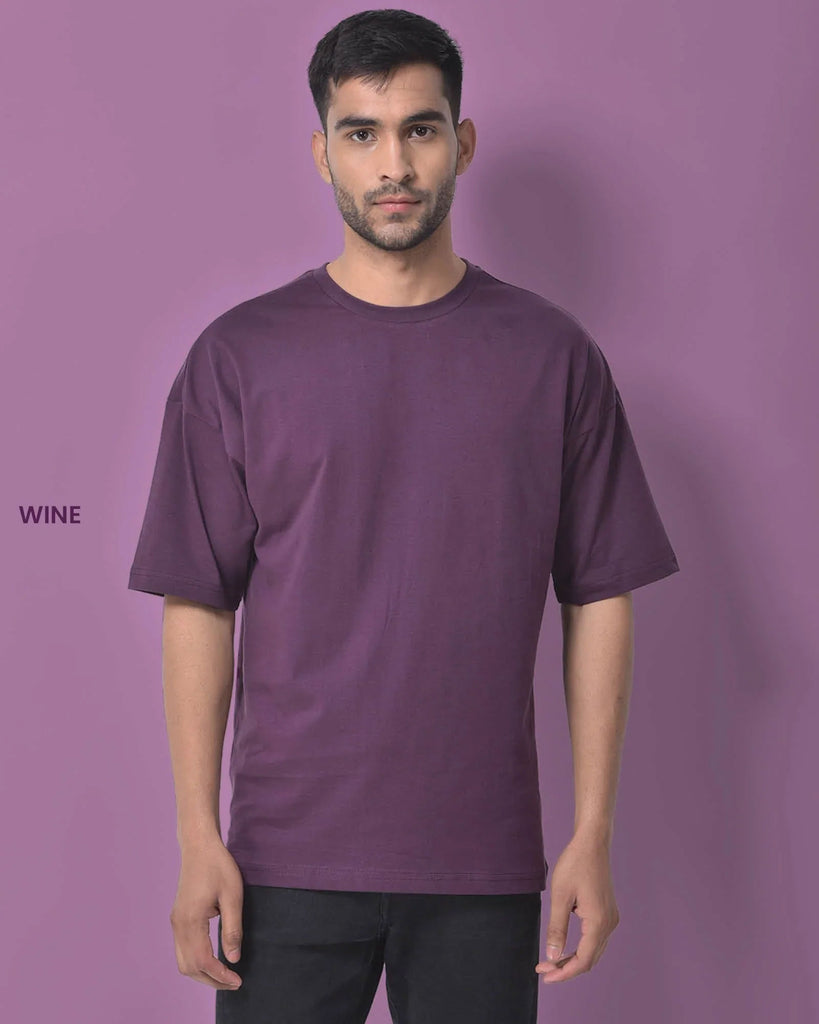 Melangebox Solid Pack of 7: Dropshoulder Crew Neck
