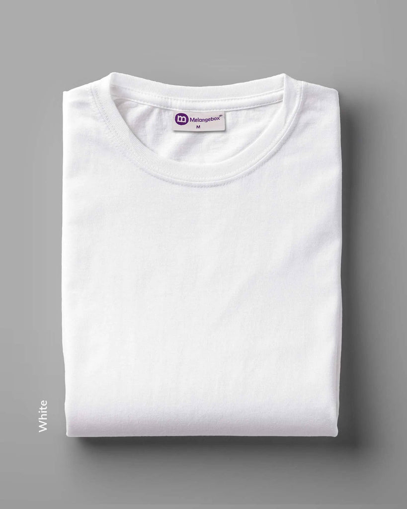 Melangebox Full Sleeves Crew Neck: White