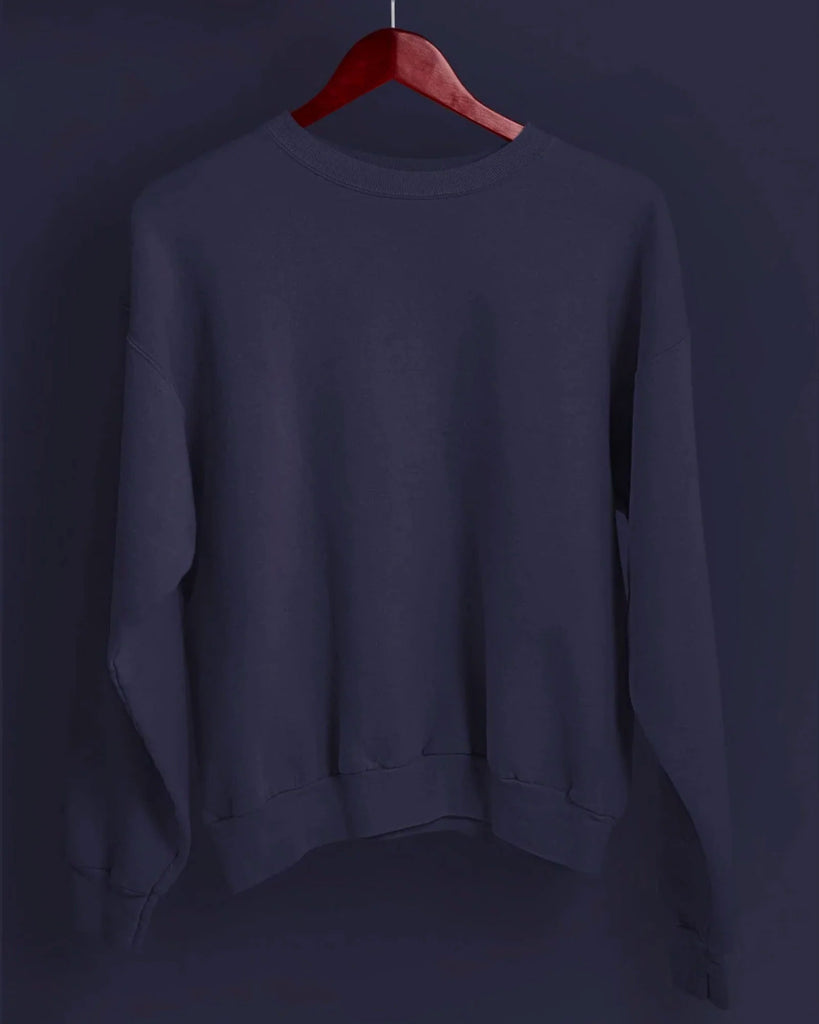 Melangebox Drop Shoulder Sweatshirt: Midnight Navy