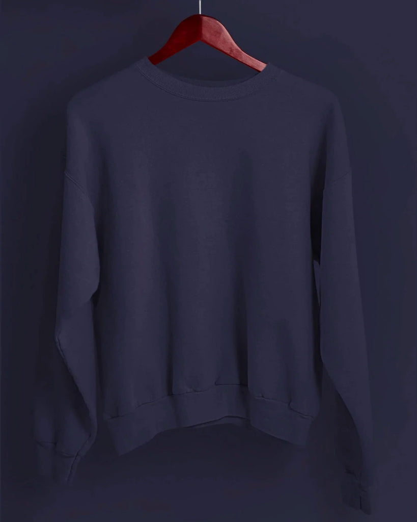Drop Shoulder Sweatshirt: Midnight Navy