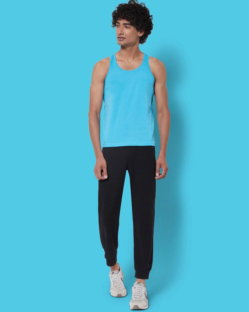 Melangebox Tank Top: Turquoise Blue