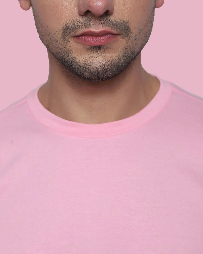 Melangebox Full Sleeves Crew Neck: Baby Pink