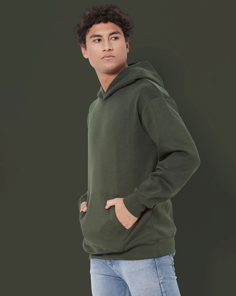 Melangebox Airjet Hoodie: Military Green