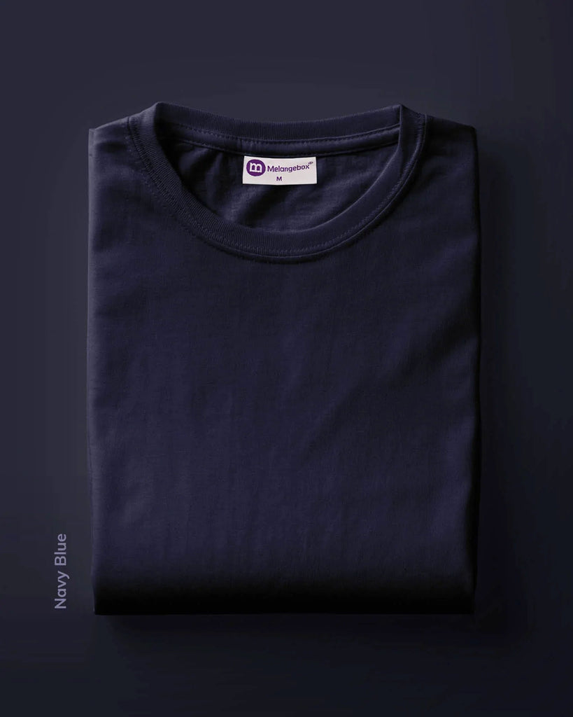 Solid Pack of 4: Half Sleeves Crew Neck