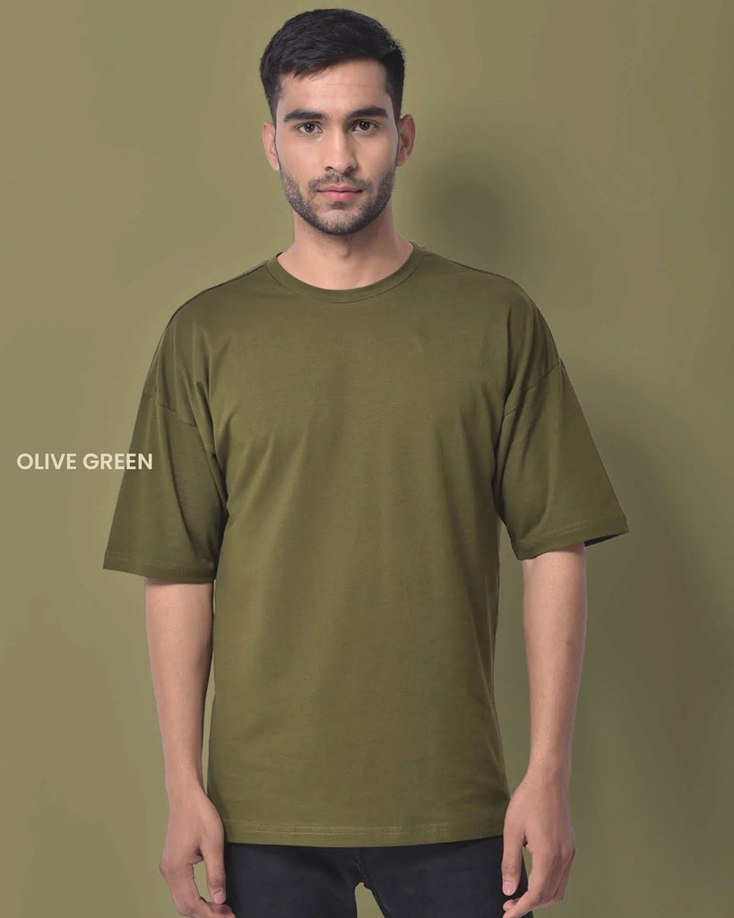 Melangebox Solid Pack of 7: Dropshoulder Crew Neck
