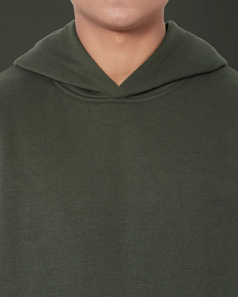 Melangebox Airjet Hoodie: Military Green