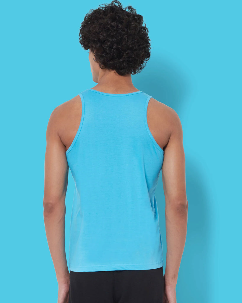 Melangebox Tank Top: Turquoise Blue