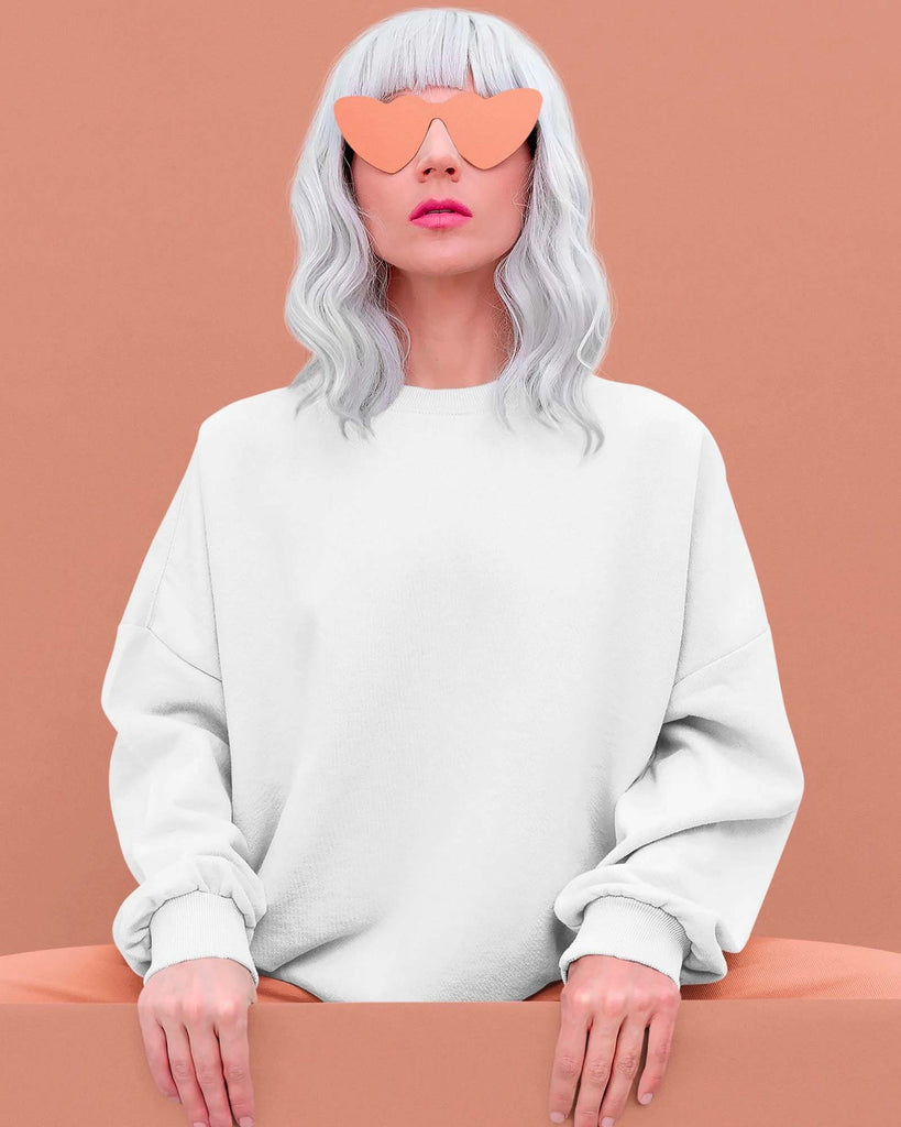 My Man's Drop Shoulder Sweatshirt: The White