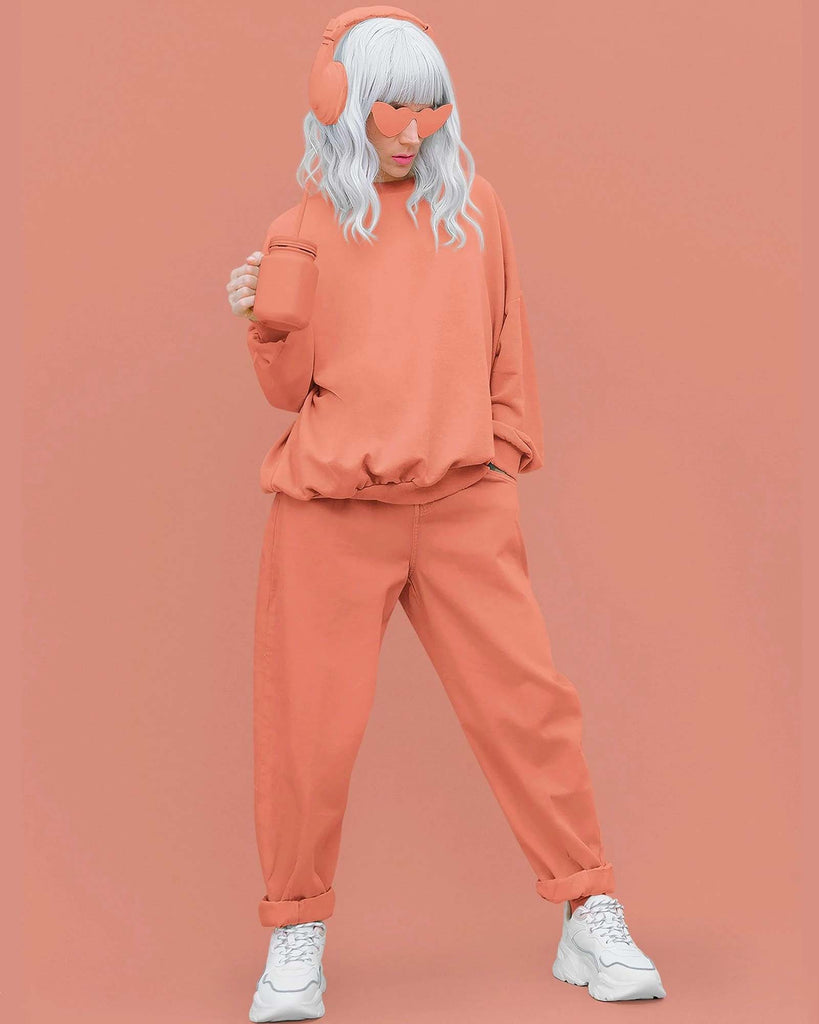 My Man's Drop Shoulder Sweatshirt: The Peach