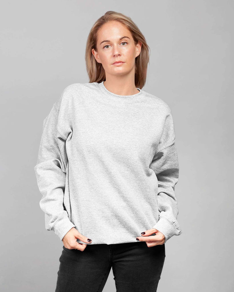 My Man's Drop Shoulder Sweatshirt: Grey Melange