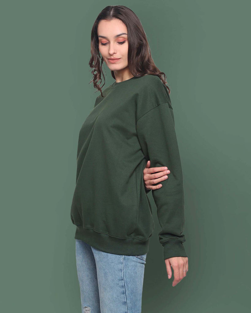 My Man's Drop Shoulder Sweatshirt 2.0: Military Green